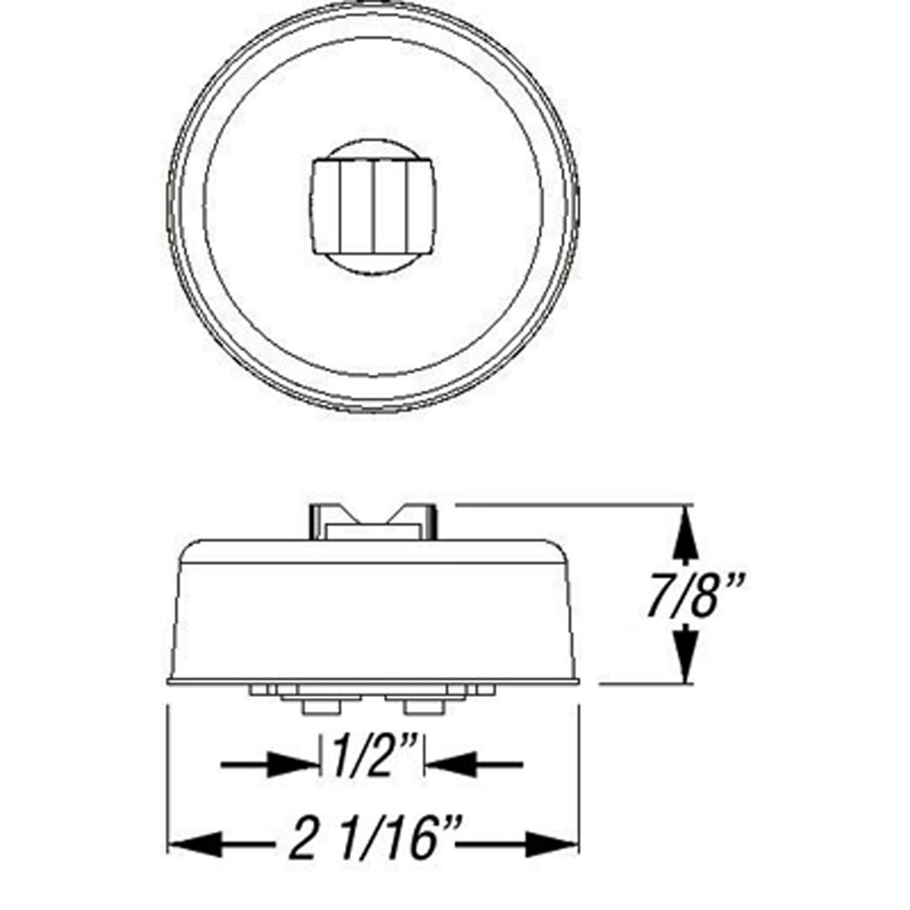 (image for) Trailer Marker Clearance Light Kit LED 2" Round Red Fleet Count Dexter/Redneck #MCL-56RBK