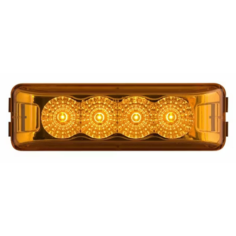 (image for) Trailer Marker Clearance Light LED 4.03" Amber Thinline Micro-Flex DexterRedneck #MCL-63AB