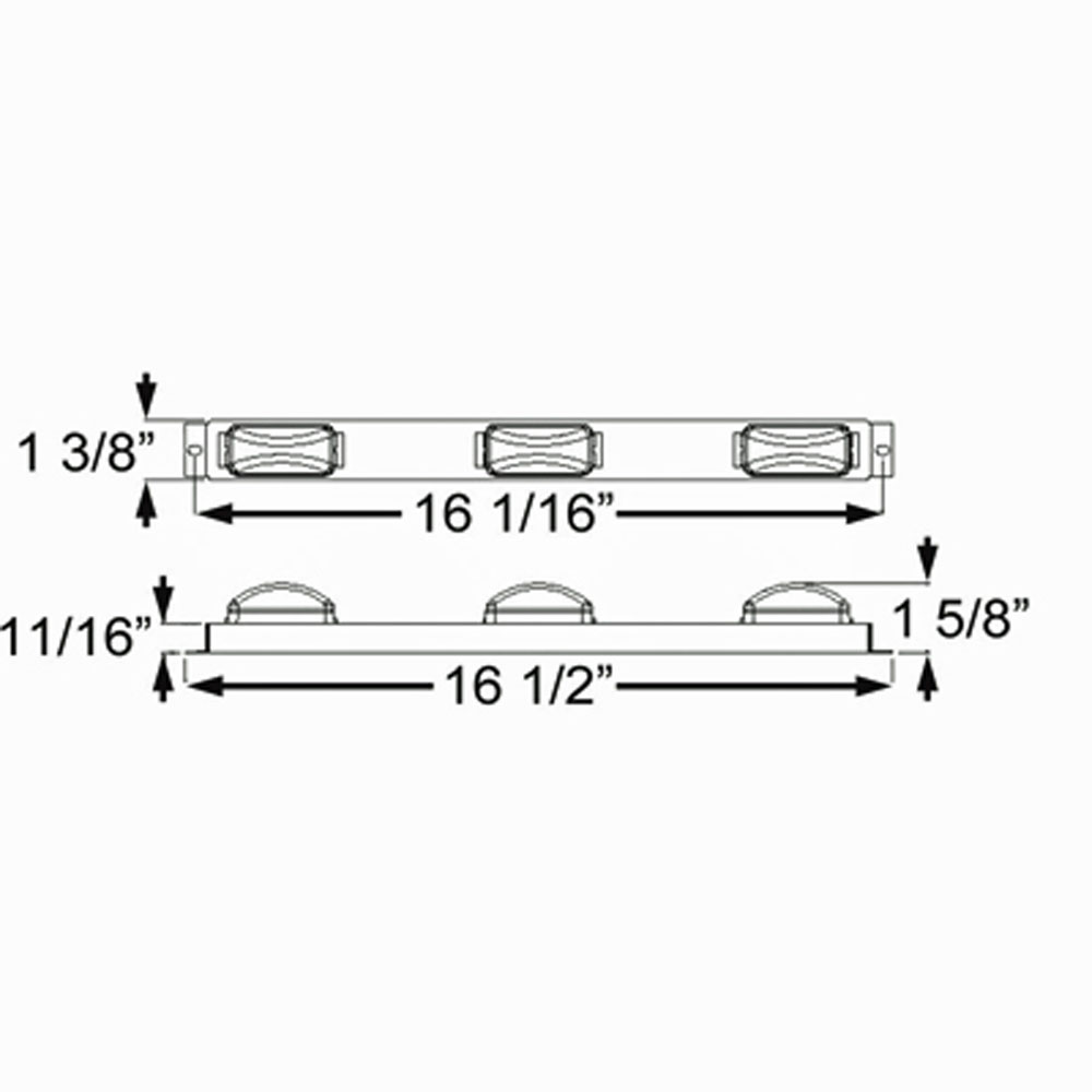 (image for) Trailer Identification Light Bar LED 16.125" Waterproof Red Dexter/Redneck #MCL-84RB