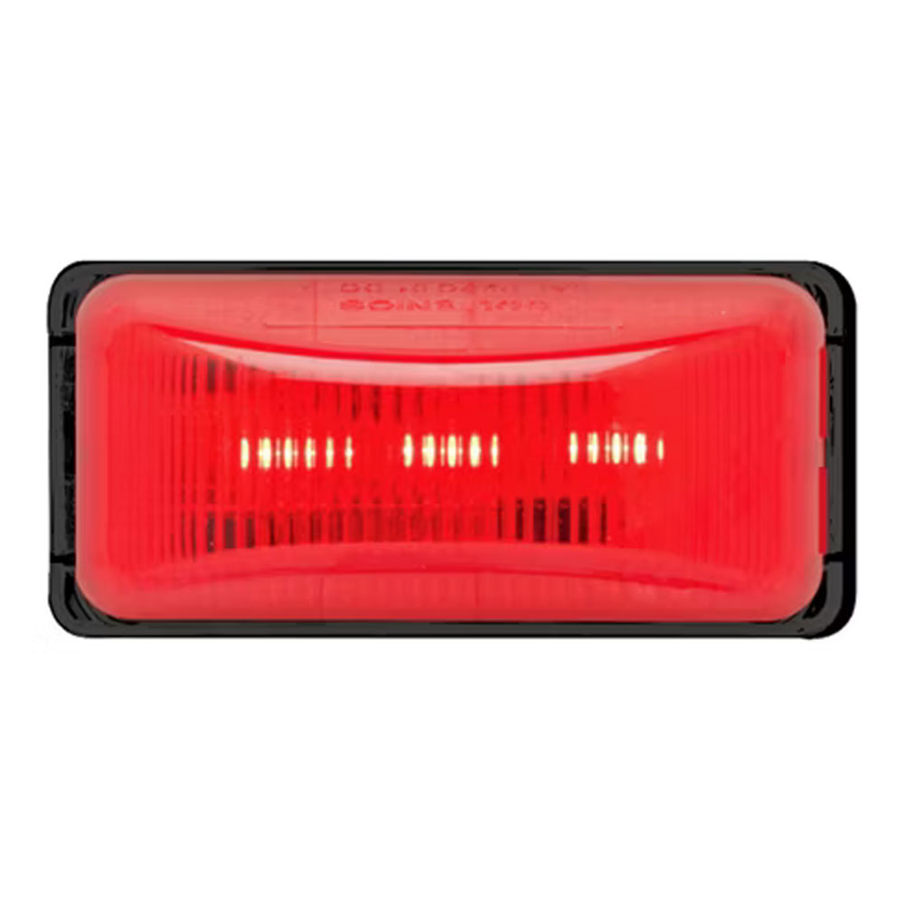 (image for) Trailer Marker Clearance Light Kit LED 2.5" Rectangular 3 Diode Red Dexter/Redneck #MCL-96RB