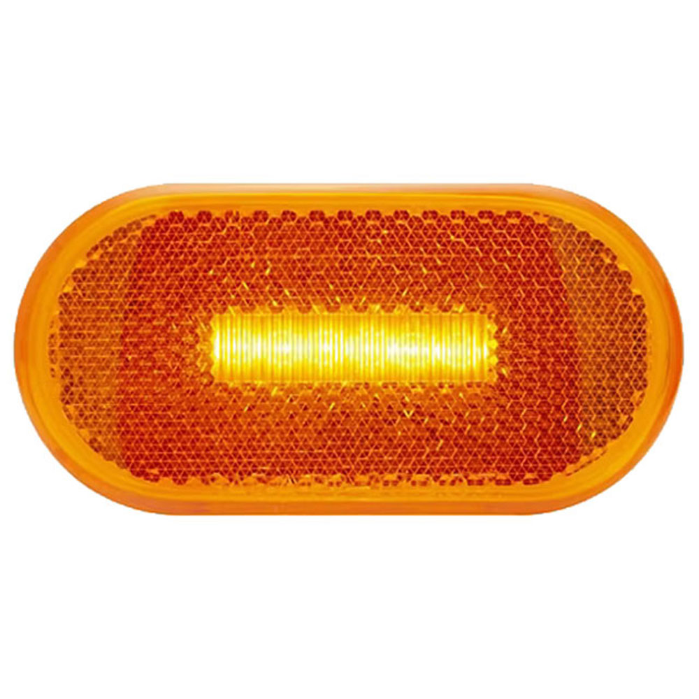 (image for) Trailer Marker Clearance Light LED 4" Oblong 6 Diode Amber Surface Mount Dexter/Redneck #MCL31AB