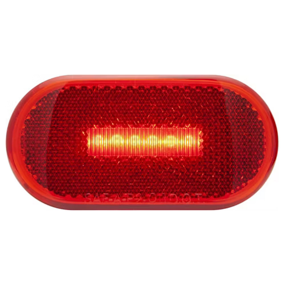 (image for) Trailer Marker Clearance Light LED 4" Oblong 6 Diode Red Surface Mount Dexter/Redneck #MCL31RB