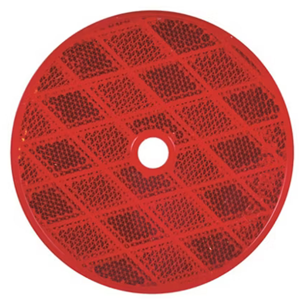 (image for) Trailer Reflector Red 3.19" Round Screw Mount Dexter/Redneck #RE13RB