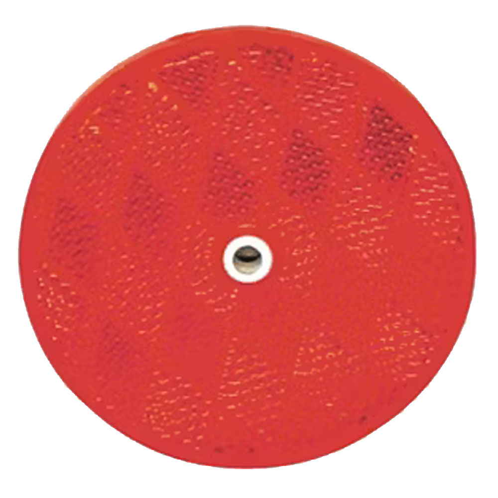 (image for) Trailer Reflector Red 2" Round Screw Mount Dexter/Redneck #RE35RB