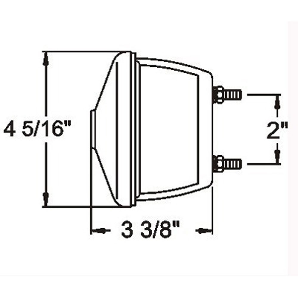 (image for) Trailer Stop/Turn/Tail Light Only Incandesent 4.313" Round 2 Bulb Right Hand Red