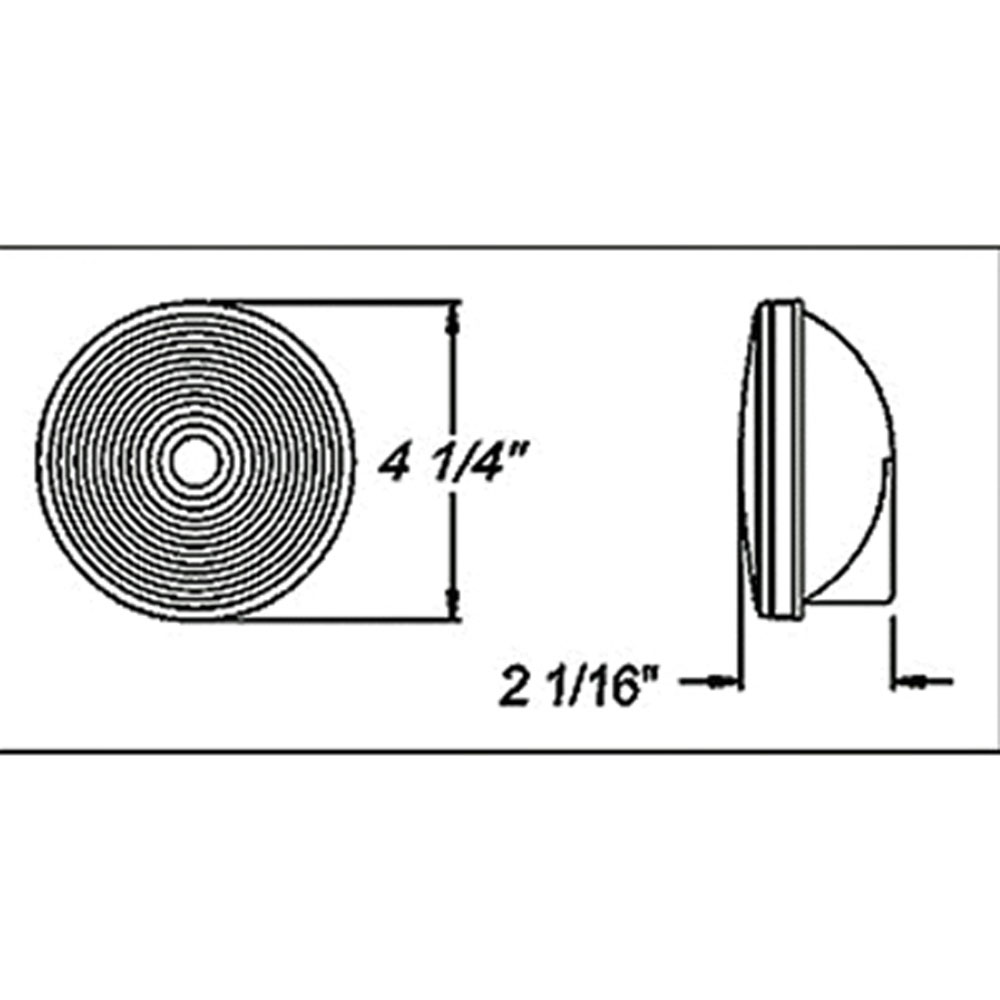 (image for) Trailer Stop/Turn/Tail Light Only Incandescent 4'' Round 2 Bulb Red Standard Dexter/Redneck #ST-45RB