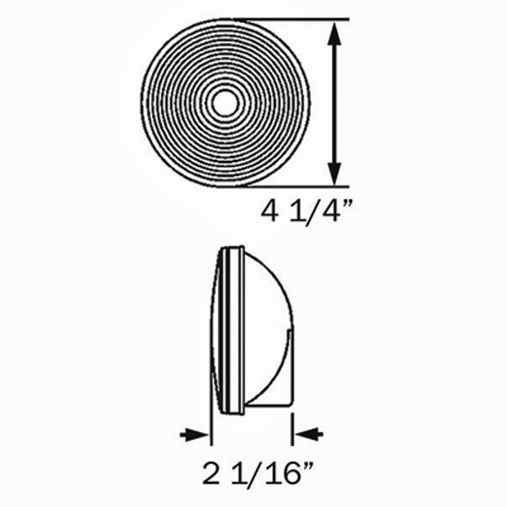 (image for) Trailer Park/Turn Light Kit 4'' Incandescent Round Amber Standard Dexter/Redneck #ST45ABK