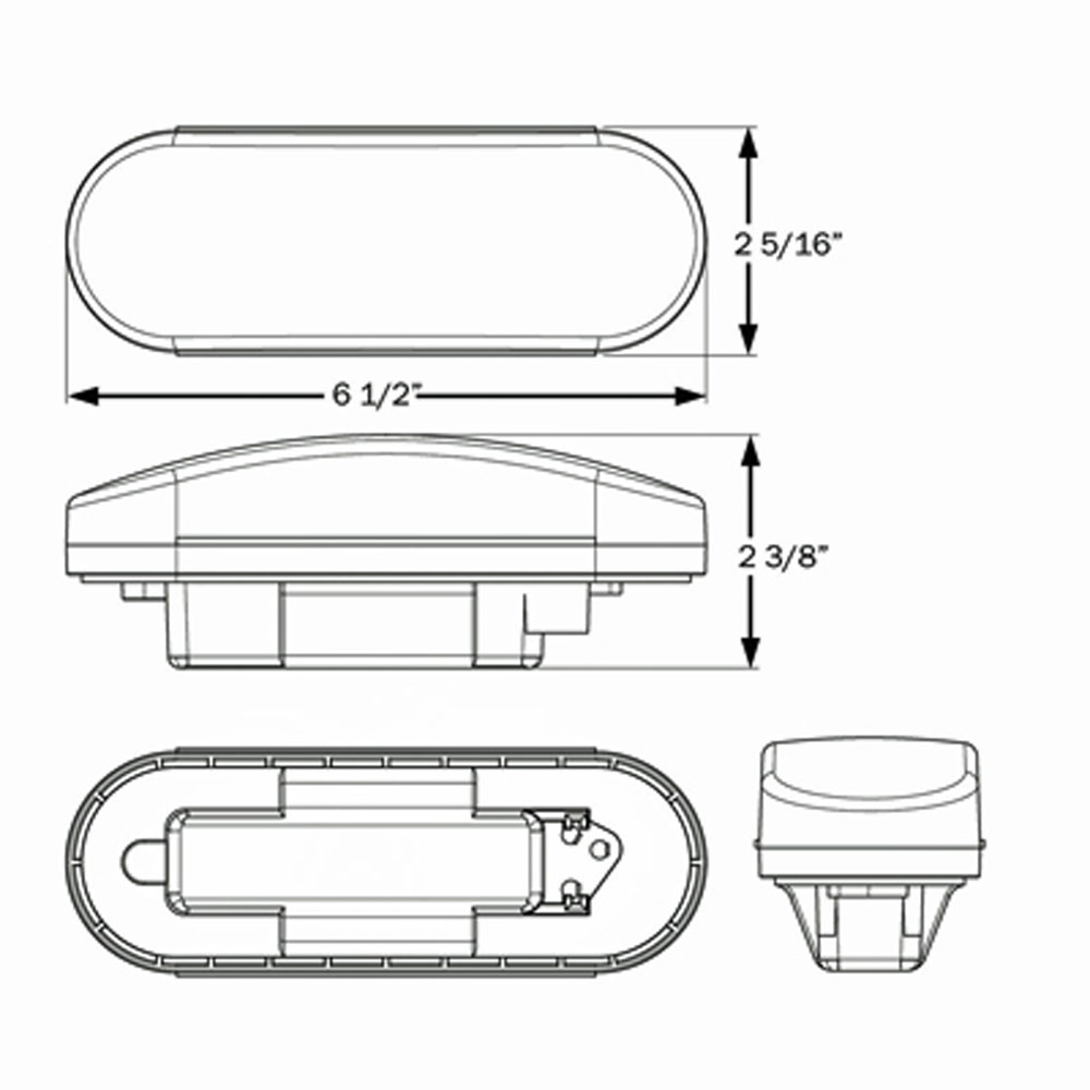 (image for) Trailer Park/Turn Light Kit Incandescent 6'' Oval Amber Standard Dexter/Redneck #ST70ABK