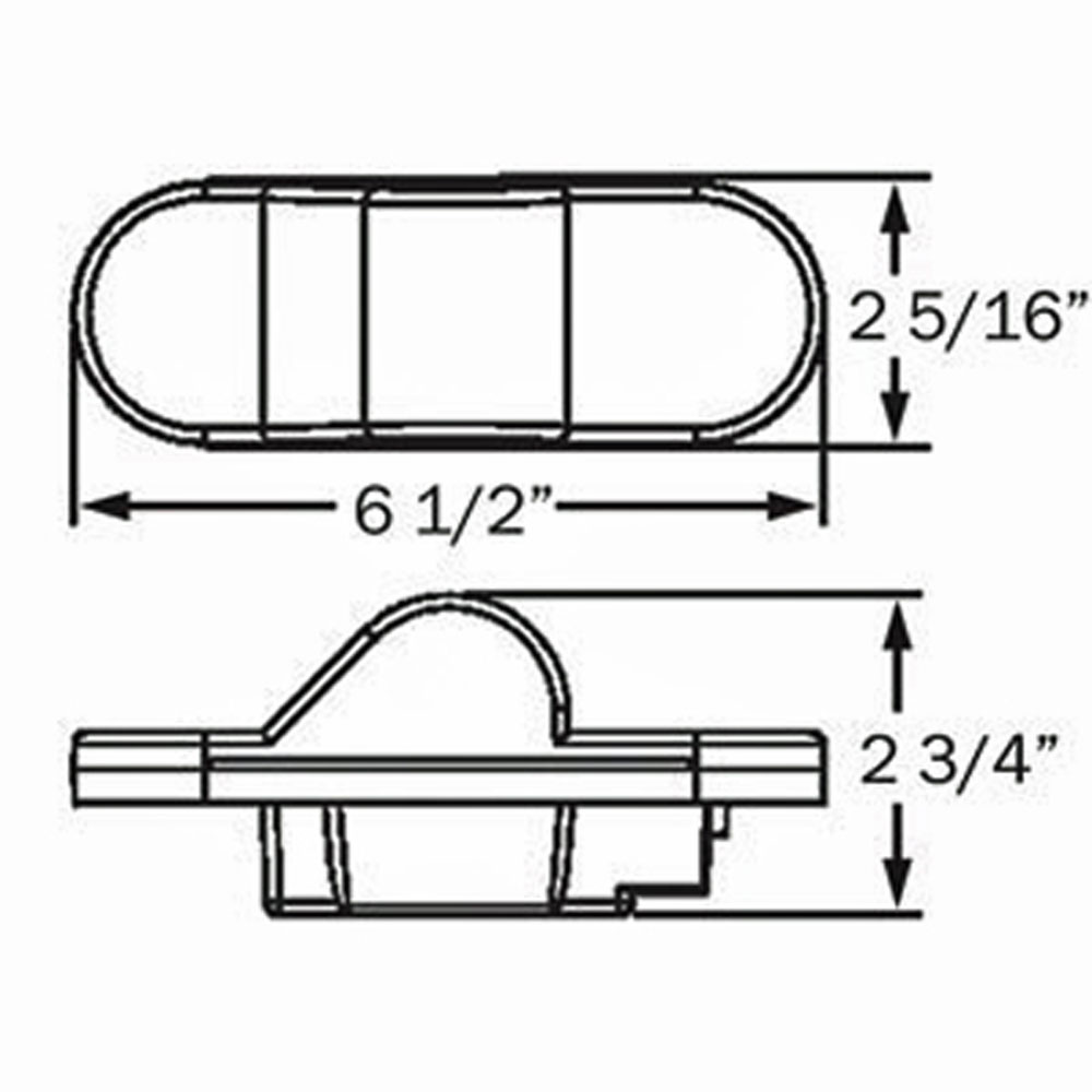 (image for) Trailer Park/Turn Light Only Incandescent 6'' Oval 1 Bulb Amber Mid-Ship Dexter/Redneck #ST75AB