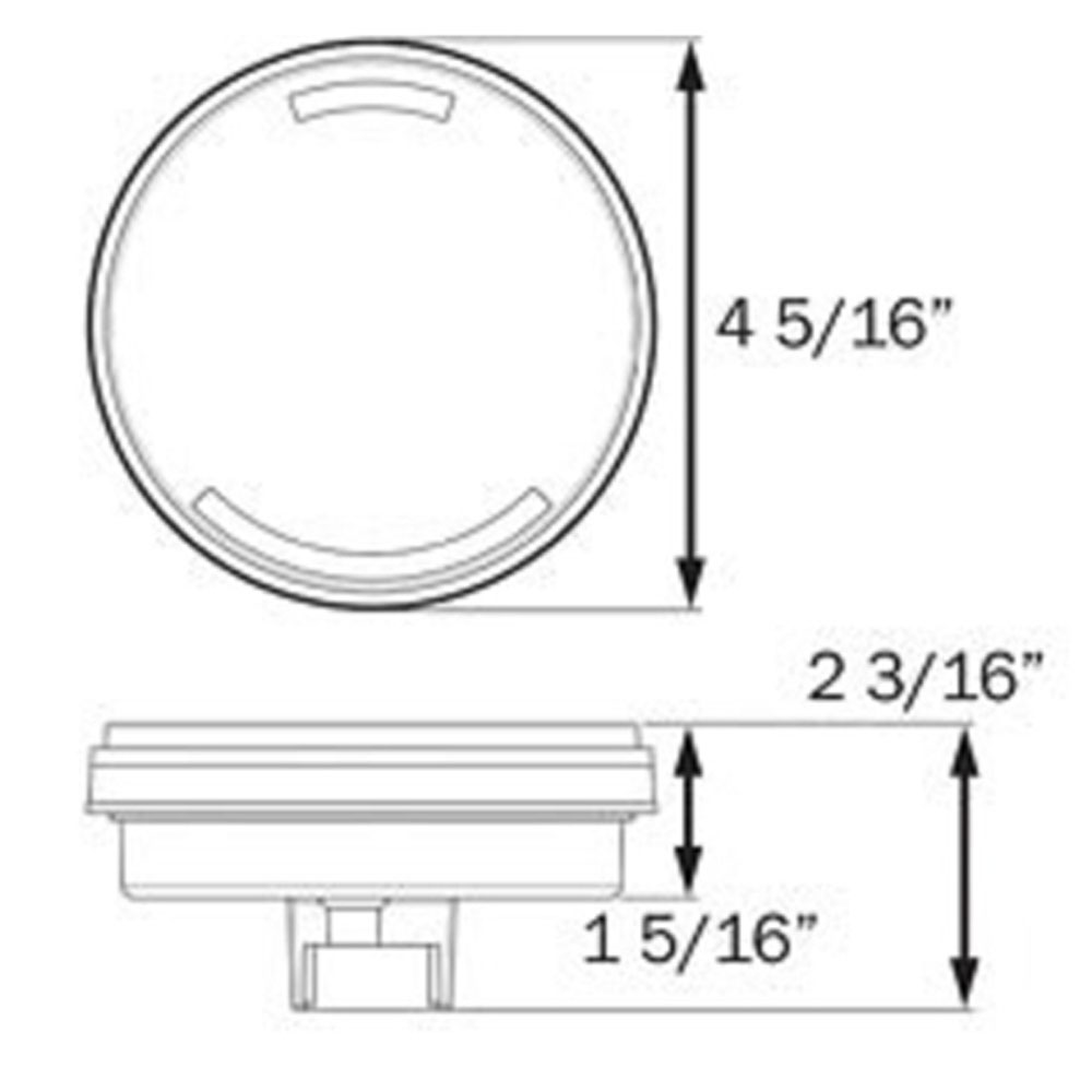(image for) Trailer Stop/Turn/Tail Light Only LED 4'' Round 21 Diode Red Glolight Dexter/Redneck #STL-101RB