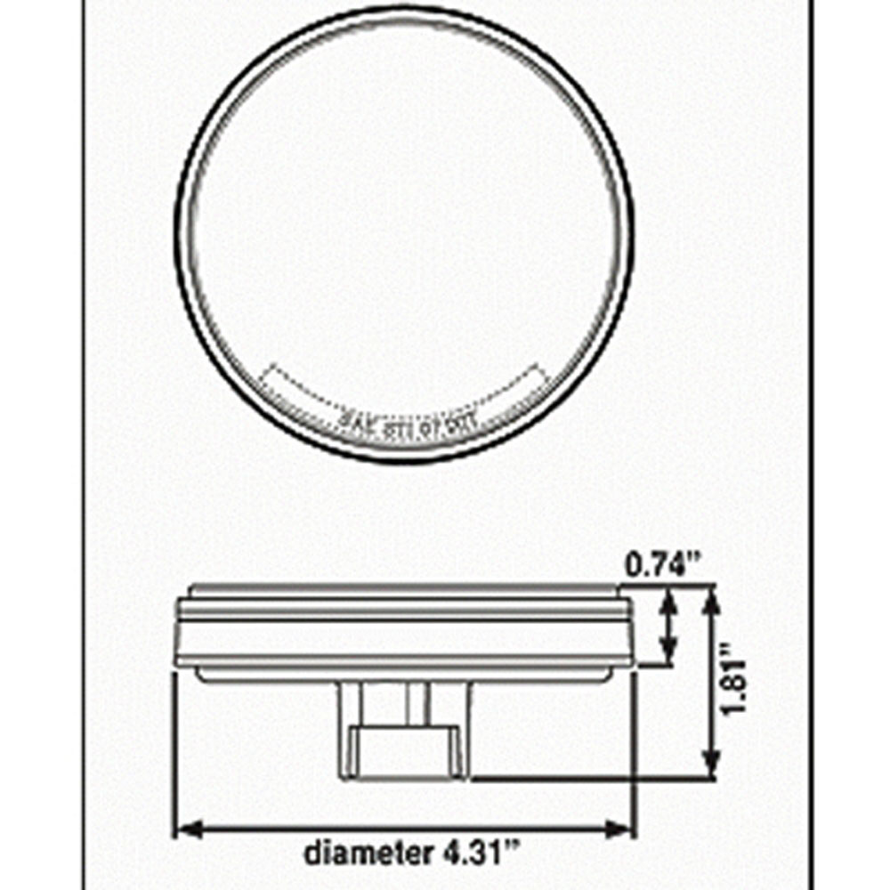 (image for) Trailer Stop/Turn/Tail Light Kit LED 4'' Round 7 Bulb Red Fleet Count Dexter/Redneck #STL-13RBK