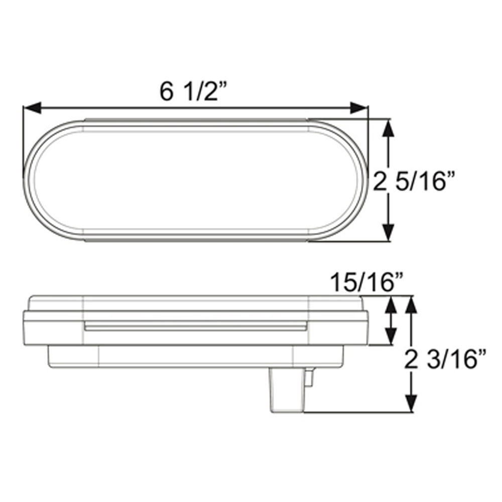 (image for) Trailer Park/Turn Light Kit LED 6'' Oval 16 Bulb Amber Micro-Flex Dexter/Redneck #STL-22ABK