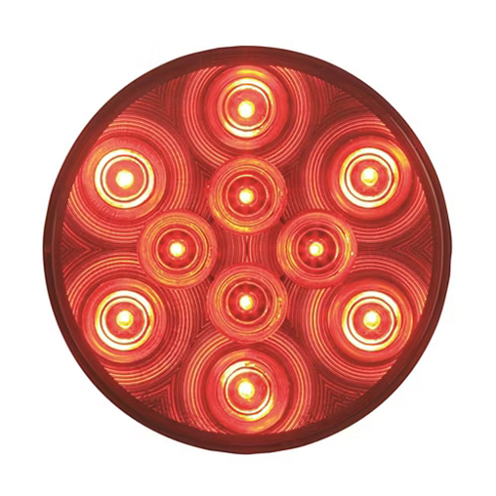 (image for) Trailer Stop/Turn/Tail Light LED 4'' Round Red Standard Dexter/Redneck #STL-43RB
