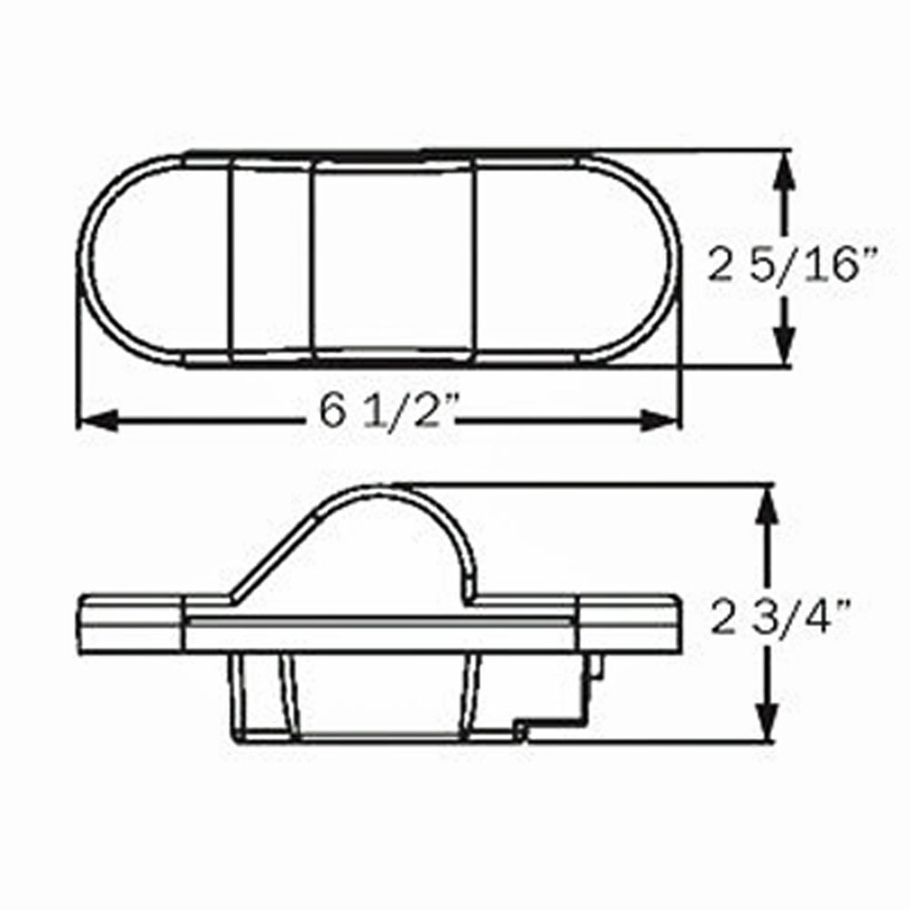 (image for) Trailer Park/Turn Light Only LED 6'' Oval 9 Diode Amber Mid-Ship Dexter/Redneck #STL-75AB