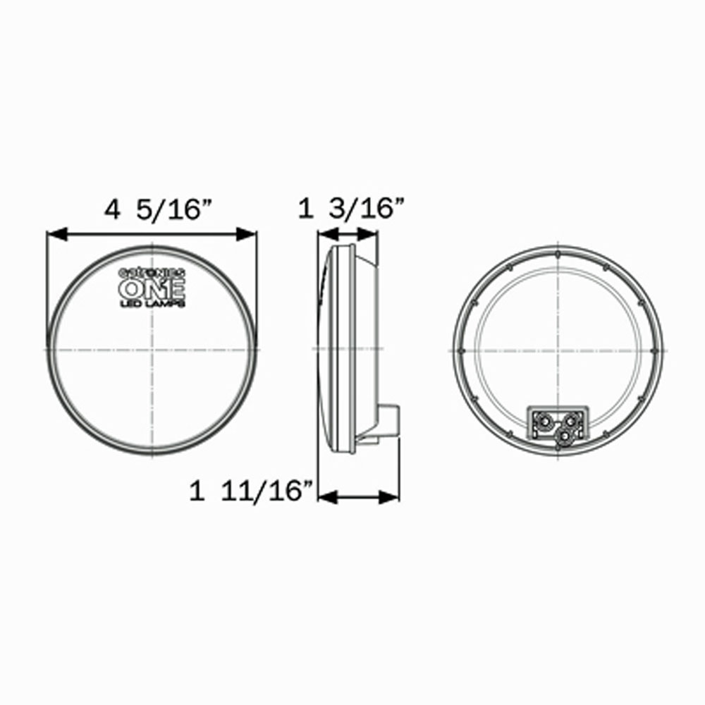 (image for) Trailer Park/Turn Light Only LED 4'' Round Amber 1 Diode One1 DexterRedneck #STL003AB