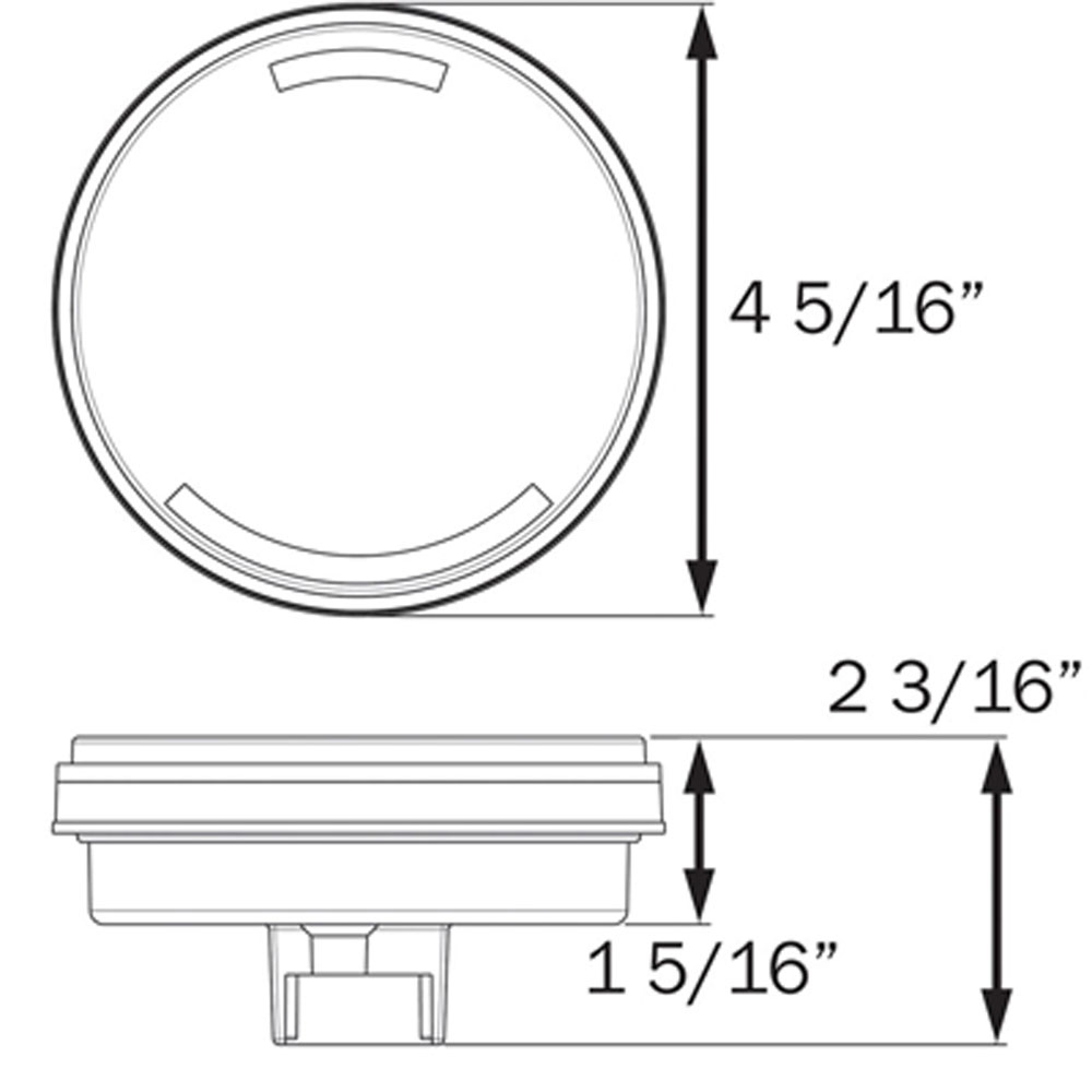 (image for) Trailer Park/Turn Light Kit LED 4'' Round Amber Glolight Dexter/Redneck #STL101ABK