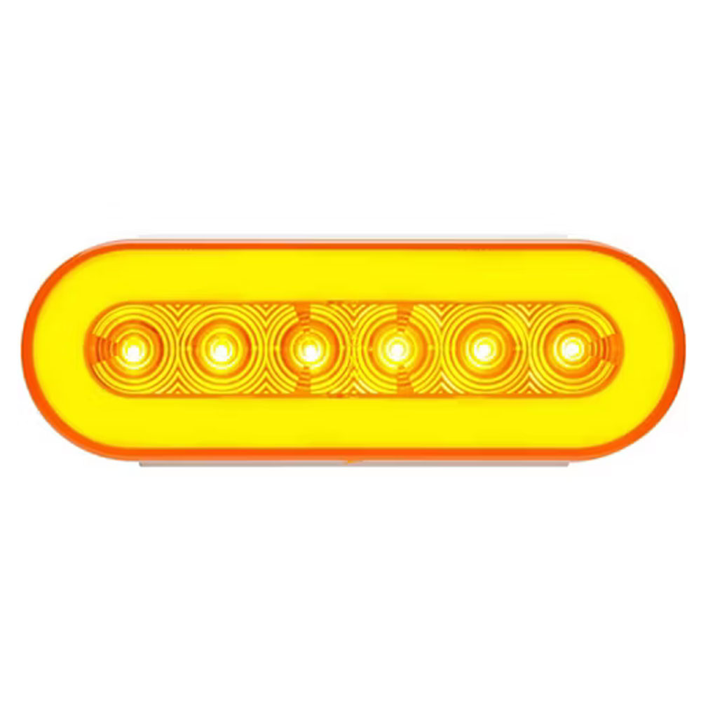 (image for) Trailer Park/Turn Light Only LED 6'' Oval Amber 22 Diode Glolight Dexter/Redneck #STL111AB
