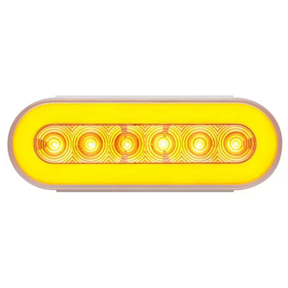 (image for) Trailer Park/Turn Light Only 6'' Oval Amber/Clear Glolight Dexter/Redneck #STL111ACB