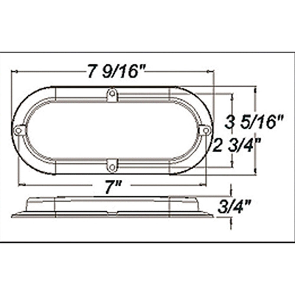 (image for) Trailer Stop/Turn/Tail Light Kit LED 6'' Oval 10 Bulb Red Standard Dexter/Redneck #STL78RBK