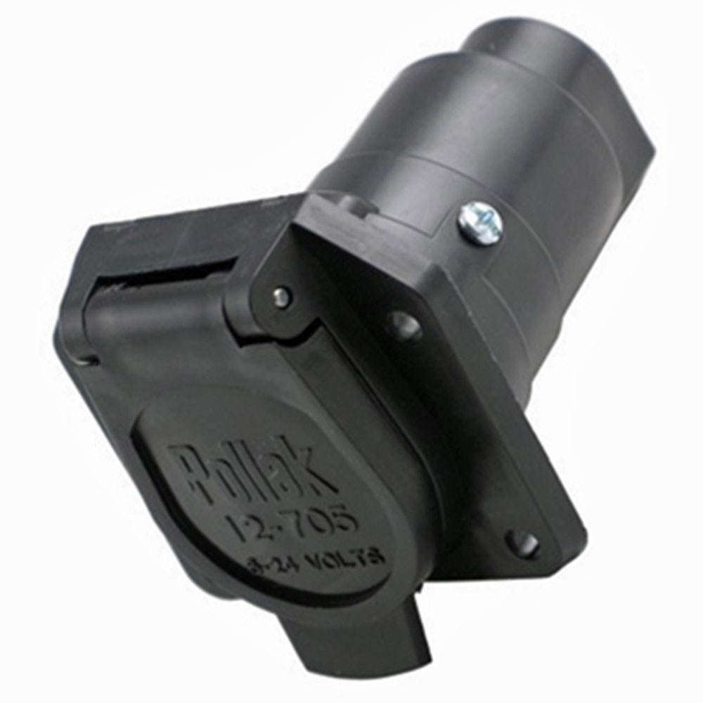 (image for) Trailer Wiring Connector Vehicle End 7 Way Blade RV Plastic Dexter/Redneck #TA01-120