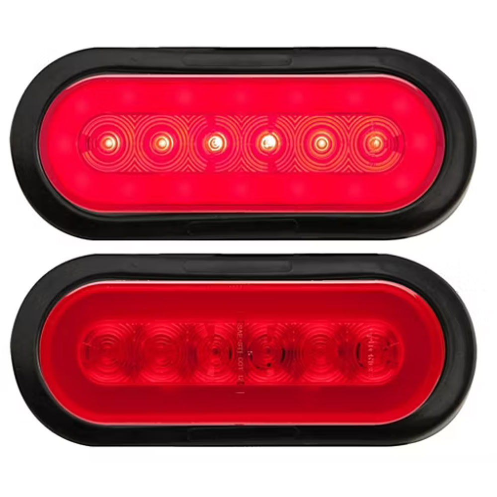 (image for) Trailer 6" Oval LED Light KIt Red Dexter/Redneck #TLL112RK