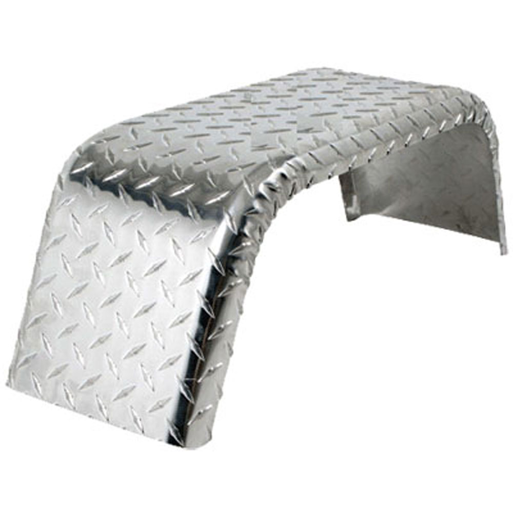 (image for) Jeep Square Break Single Axle Aluminum Tread Plate Trailer Fender 8-12" Tire Dexter-Redneck #2614-1AT