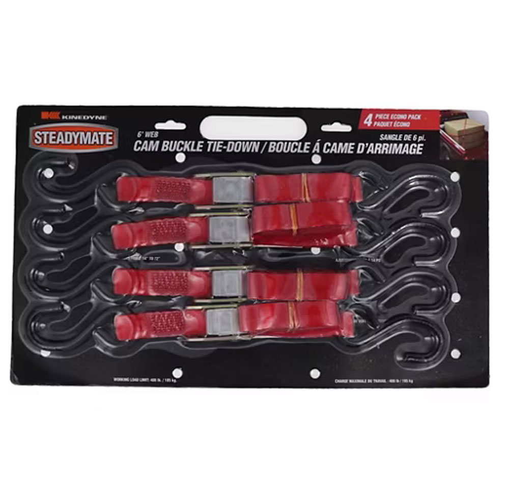 (image for) Steadymate Cam Buckle Straps 1" X 6' Qty: 4 Dexter/Redneck #15532