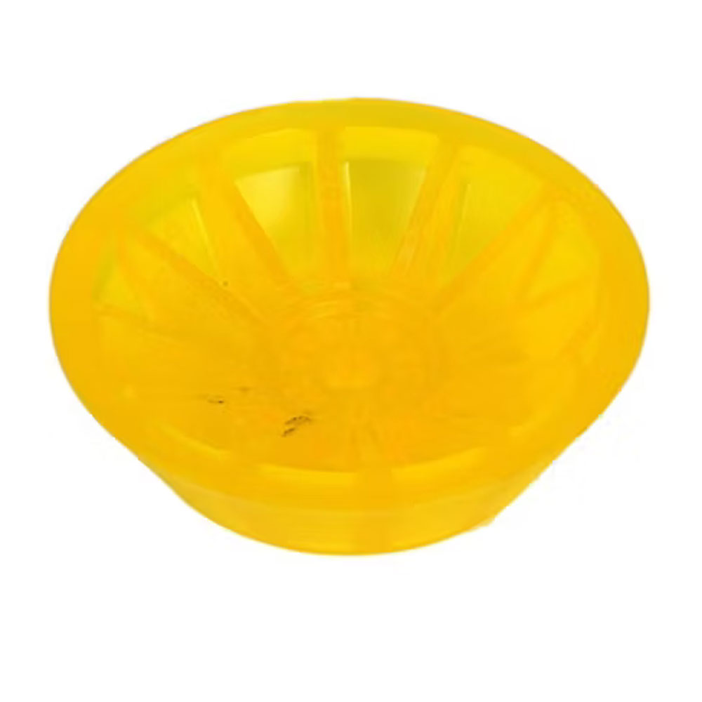 (image for) Boat Trailer 4" Roller End Bell Amber PVC Dexter/Redeneck #MBR4AB