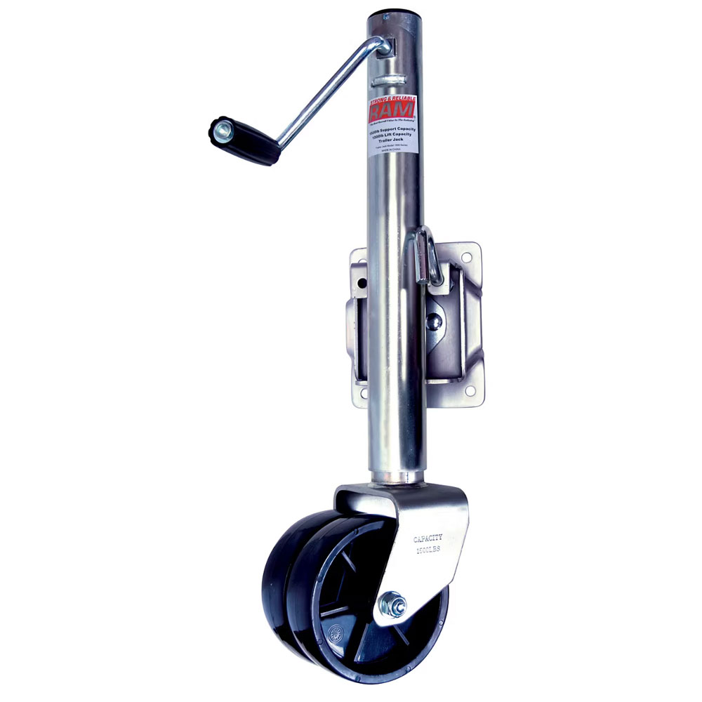 (image for) Marine Trailer Swivel Jack 1500 lb. Dual Wheel Side Wind Dexter/Redneck #MJ1500BDWL