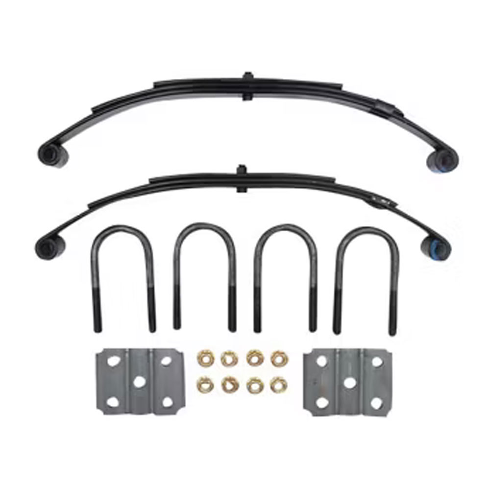 (image for) Trailer Double Eye Spring Kit & U-Bolts 4" Drop 20 3/8" 3 Leaf Dexter/Redneck #2-1020-4D