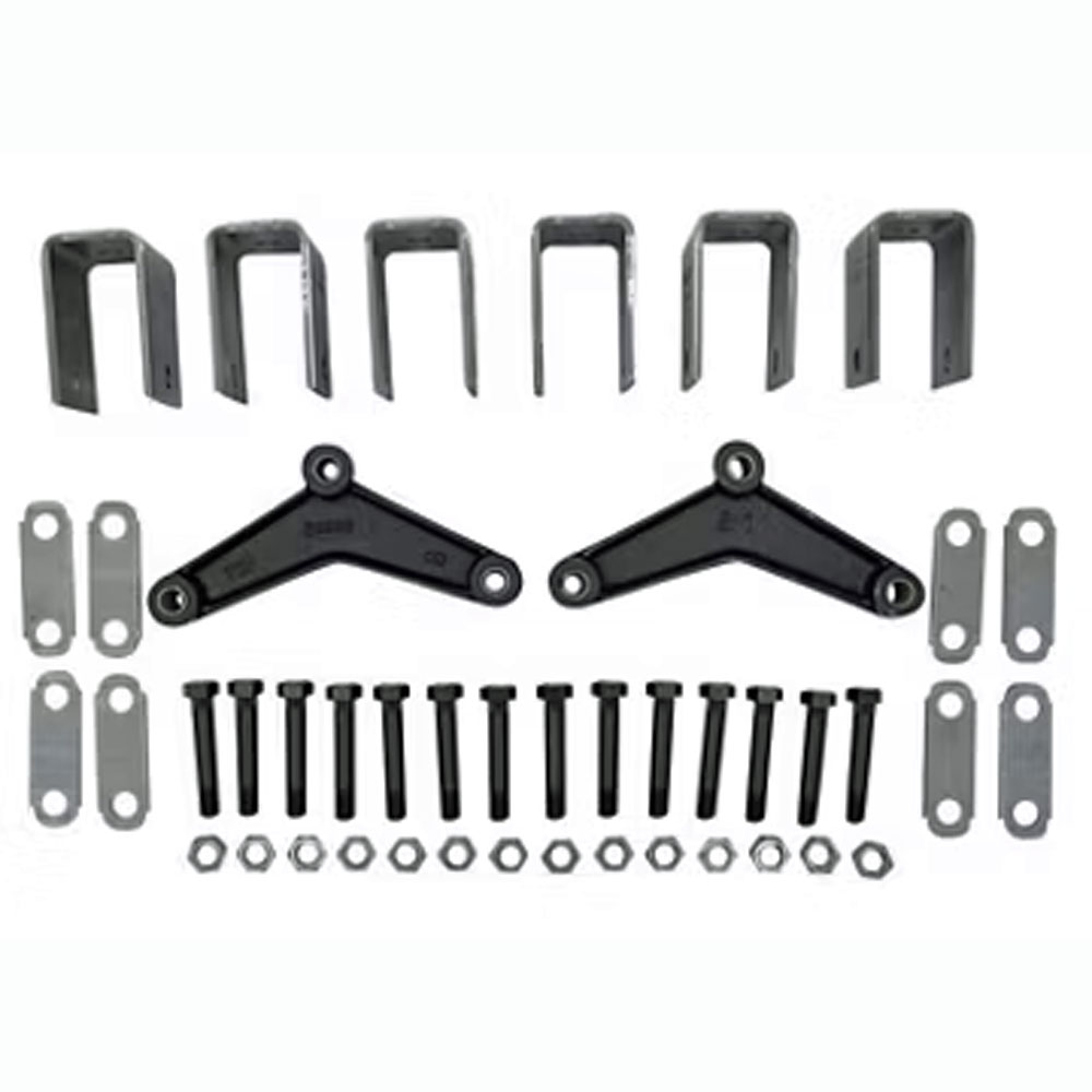 (image for) Trailer Spring Hanger Kit Tandem 2-7K Axles 1.75" Double Eye Spring 3 1/41 Front/Center/Rear Hangers Dexter/Redneck #APT5