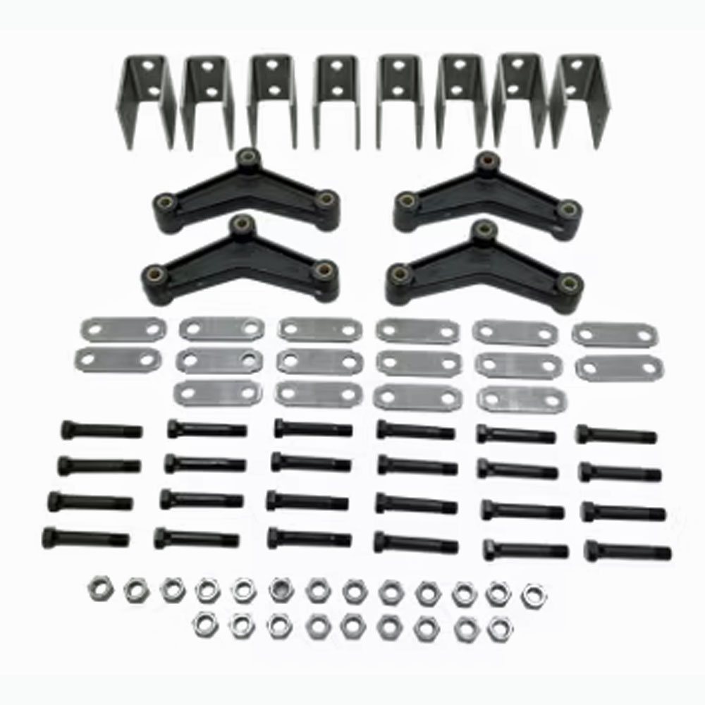 (image for) Trailer Suspension 2-7K Triple Axle Spring Hanger Kit 1.75" Double Eye Tall Hangers Dexter/Redneck #APTT5