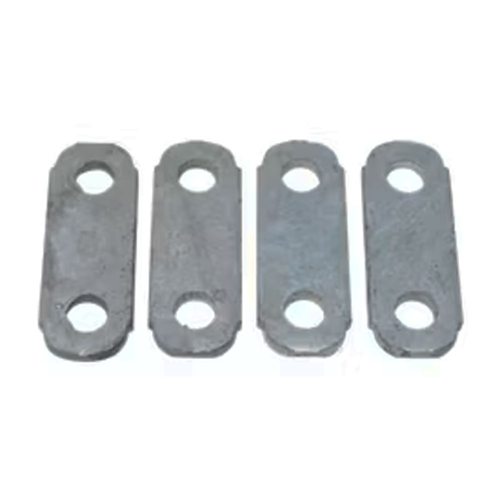 (image for) Trailer Galvanized Shackle Straps 2 1/4" X 1 3/4" 9/16" Hole Center Pkg Of 4 Dexter/Redneck #SP03-120