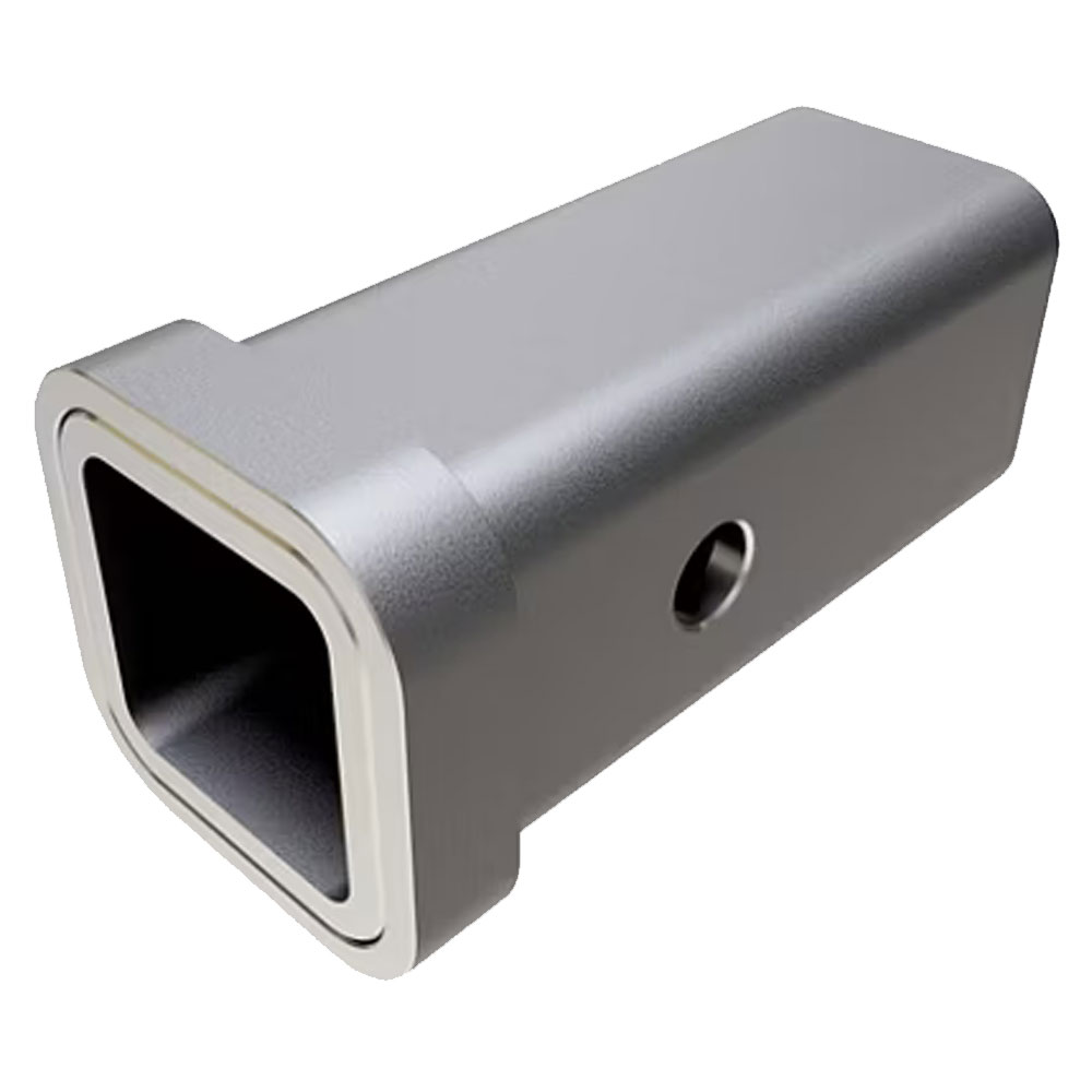 (image for) Trailer Receiver Tube 2" Square Hitch Bar 6" Long Raw Dexter/Redneck #RB06UP