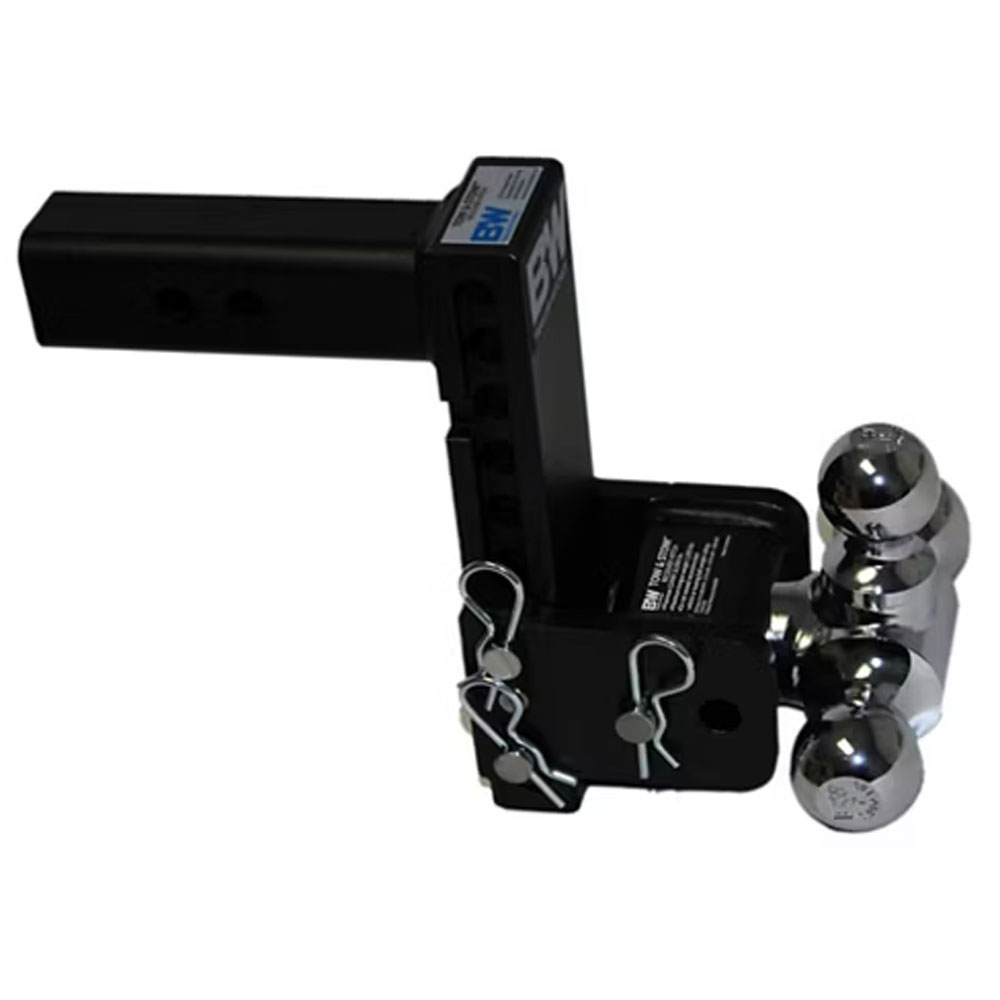 (image for) Trailer Tow&Stow Receiver Hitch Ball-Mount Adjustable Channel Dual-Ball 10k Dexter/Redneck #TS10049B