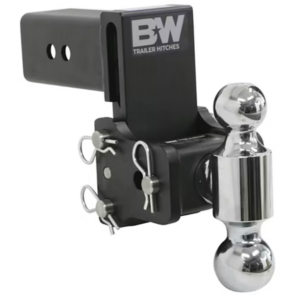 (image for) Trailer Hitch Receiver Ball-Mount Adjustable Channel Dual Ball 21k 5" Drop Dexter/Redneck #TS30037B