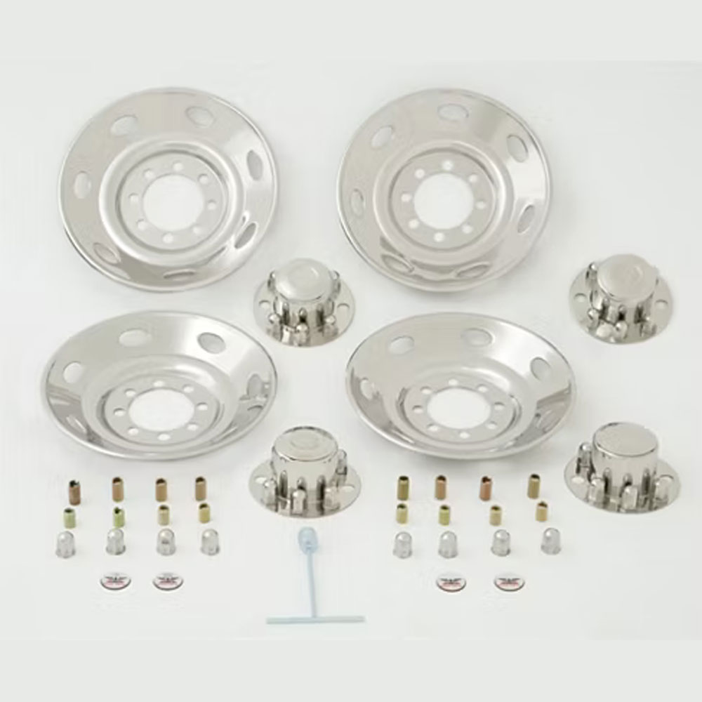 (image for) Trailer Wheel Simulator Set Bolt-On 17.5" Wheels 8 Lug Dexter/Redneck #GDST175