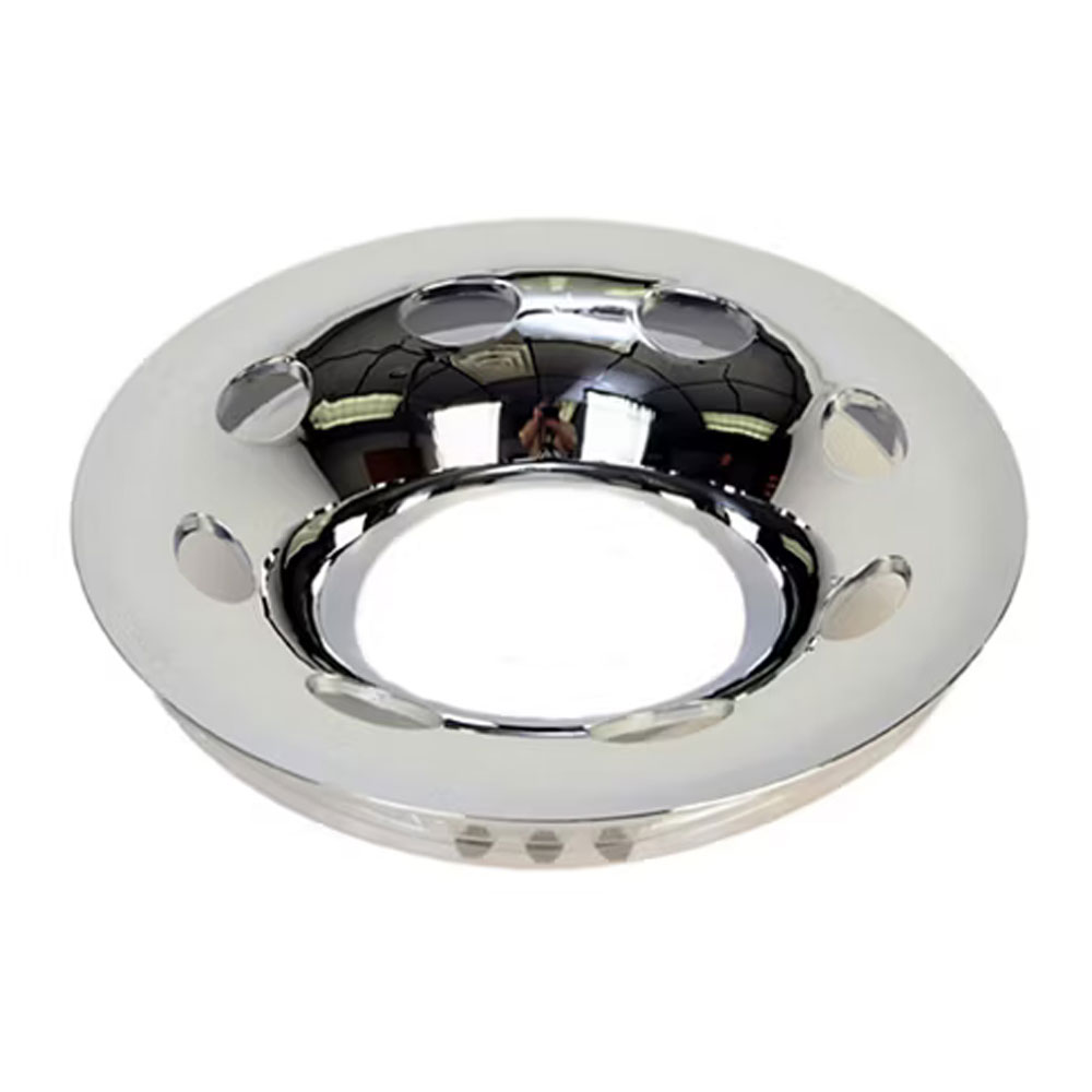 (image for) Trailer Wheel Liner Chrome 14" Wheels 5 On 4.5" Bolt Pattern Dexter/Redneck #QT544CLO