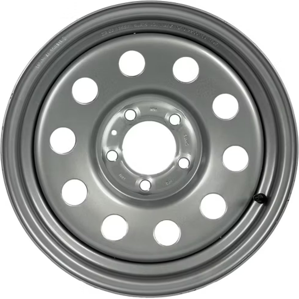 (image for) Steel Modular Trailer Wheel 5 On 4.5" Bolt Pattern Silver 14” X 5.5" Dexter/Redneck #WH1455-545SM
