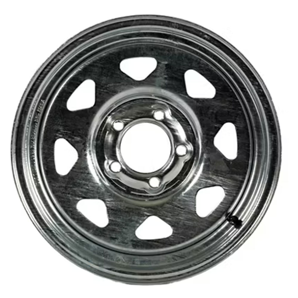 (image for) Steel Spoke Trailer Wheel 5 On 4.5" Bolt Pattern Galvanize 15” X 5" Dexter/Redneck #WH155-545GVS