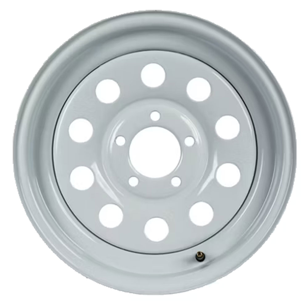 (image for) Steel Modular Trailer Wheel 5 On 4.5" Bolt Pattern White 15” X 5" Dexter/Redneck #WH155-545WM