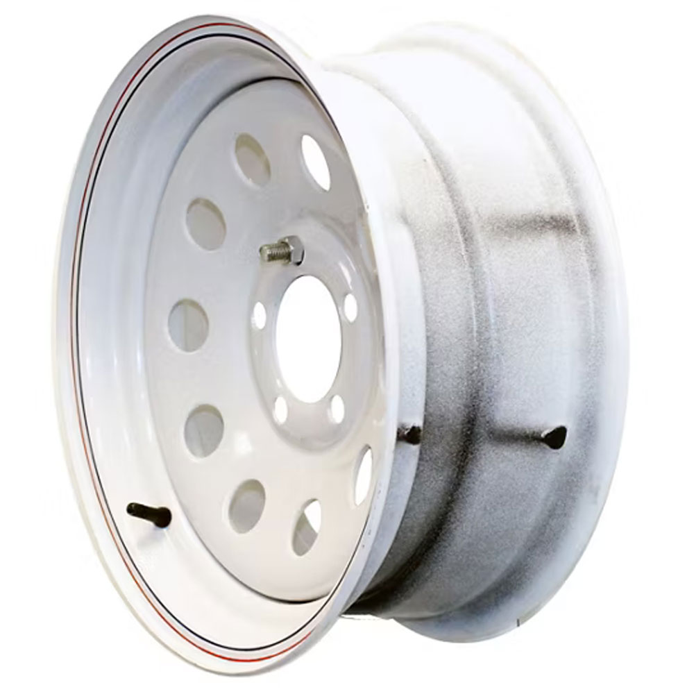 (image for) Steel Modular Trailer Wheel 5 On 4.5" Bolt Pattern White 15” x 6” Dexter/Redneck #WH156-545WM