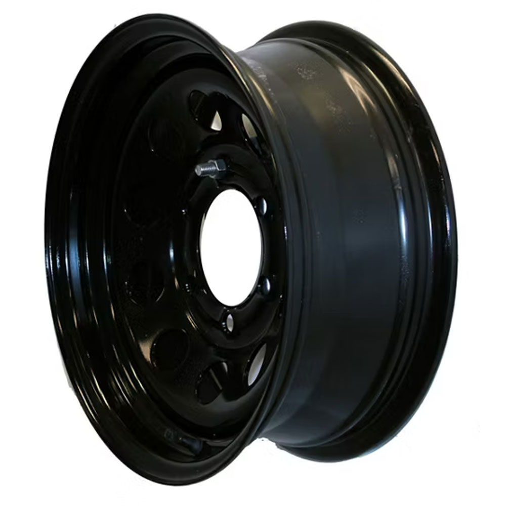 (image for) Steel Modular Trailer Wheel 6 On 5.5" Bolt Pattern Black 15” x 6” Dexter/Redneck #WH156-655BM