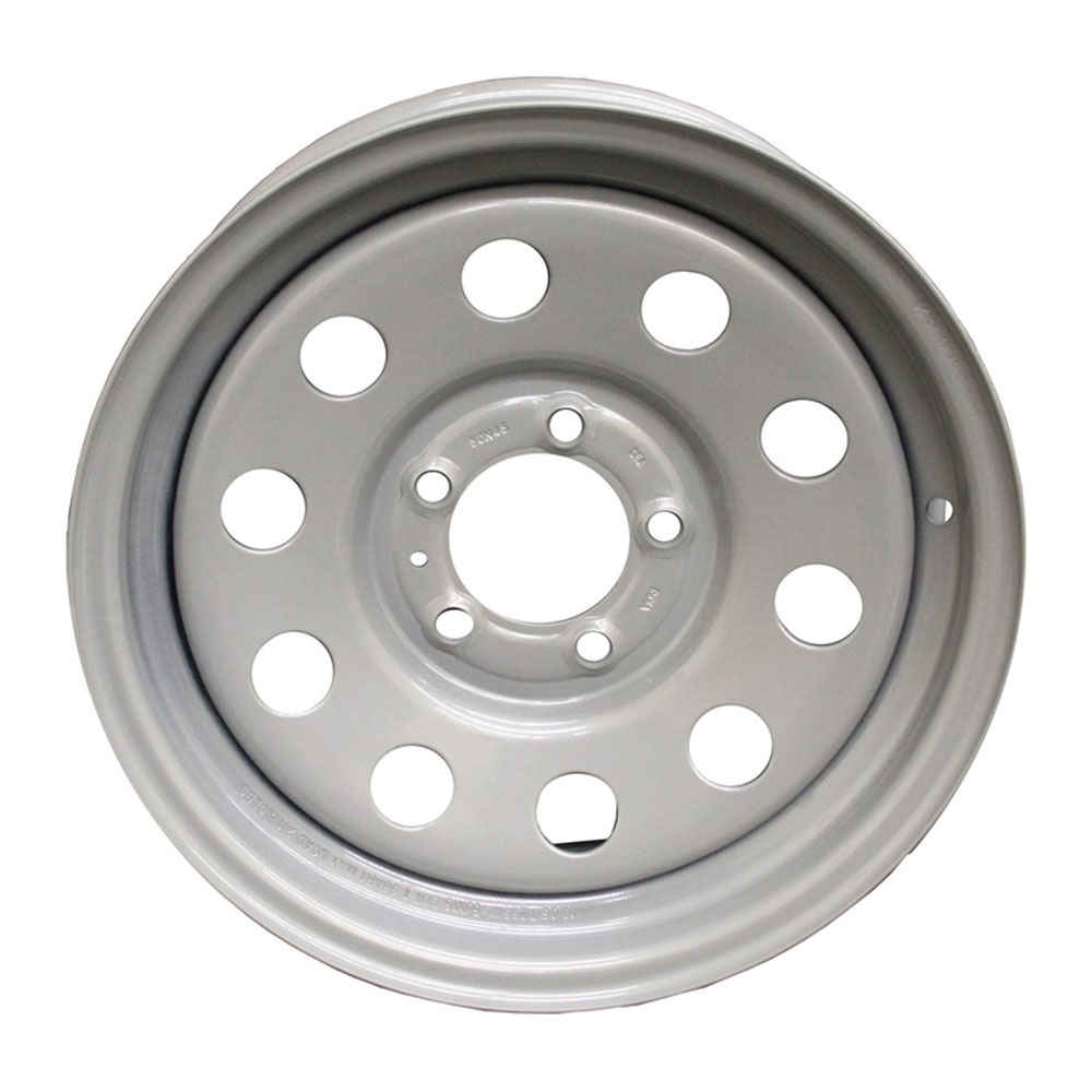 (image for) Steel Modular Trailer Wheel 6 On 5.5" Bolt Pattern Silver 15” x 6” Dexter/Redneck #WH156-655SM