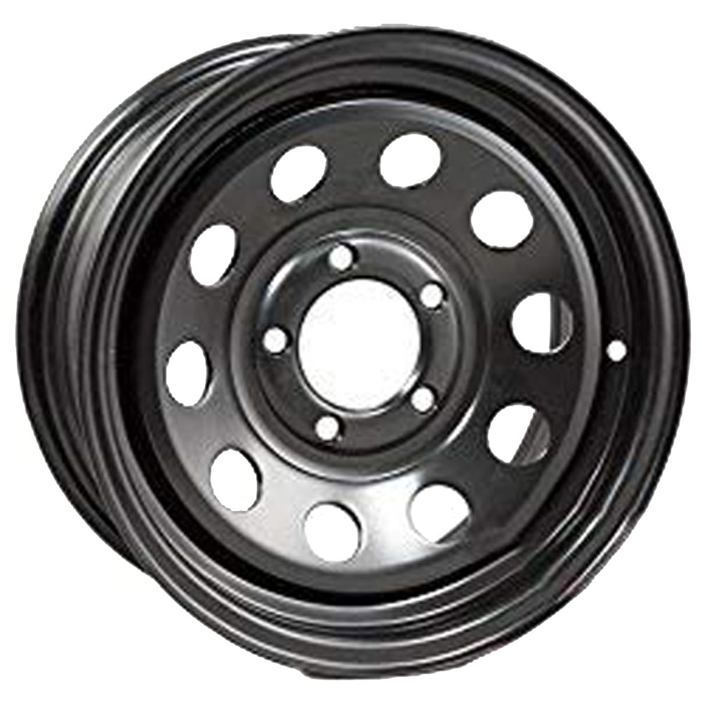 (image for) Steel Modular Trailer Wheel 6 On 5.5" Bolt Pattern Black 16” x 6” Dexter/Redneck #WH166-655BM