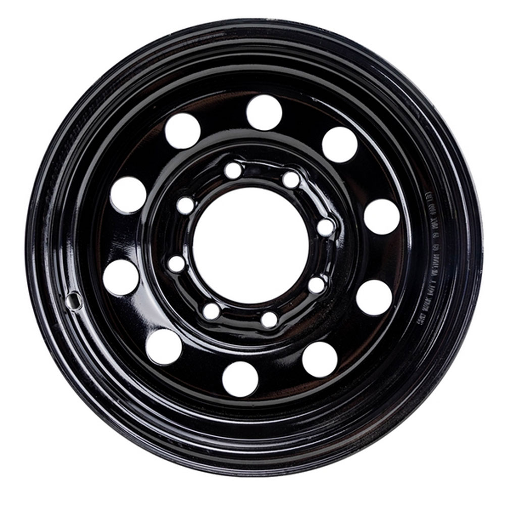 (image for) Steel HD Modular Trailer Wheel 8 On 6.5" Bolt Pattern Black 16” x 7” Dexter/Redneck #WH166-8HDBM