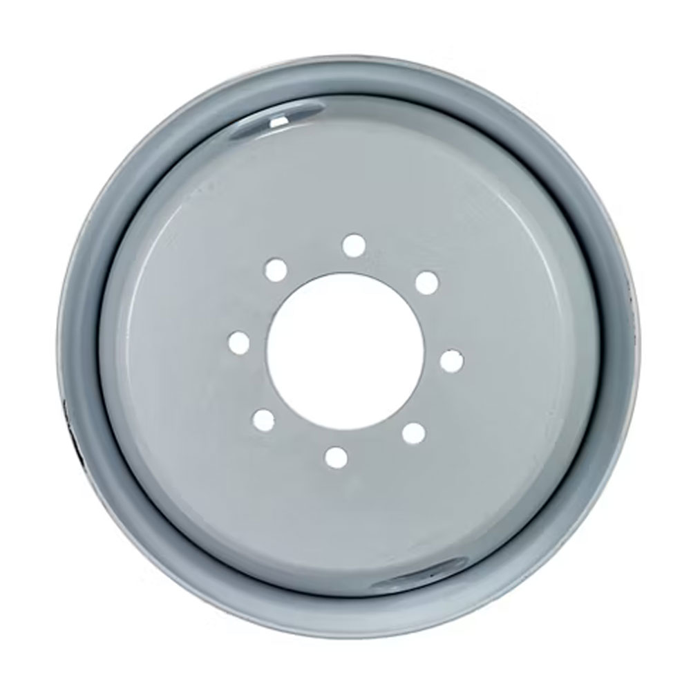 (image for) Steel OEM Dual Wheel 8 On 6.5" Bolt Pattern White 17.5" x 6.75" Dexter/Redneck #WHD175675-80E