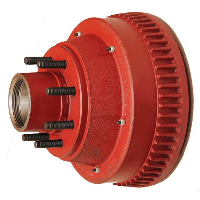 (image for) Trailer Oil Bath Hub/Drum With Races & Studs 8 Bolt On 6 1/2" #120 Spindle 4.88" Pilot 5/8" Stud 10K HD Axle Rockwell #120865-1P475A