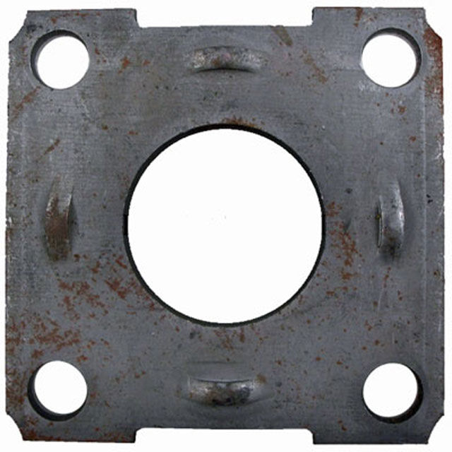 (image for) Trailer Brake Mounting Flange 12 1/4" 8K 4 Bolt Brake 3 1/2" Round Axle Dexter/Redneck #4-50