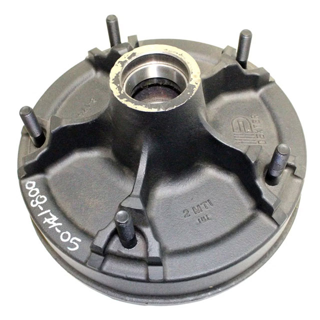 (image for) Trailer Hub/Drum With Races & Studs 5-Spoke 12" X 2" Drum 6K-7k Axle Dexter #8-174-5